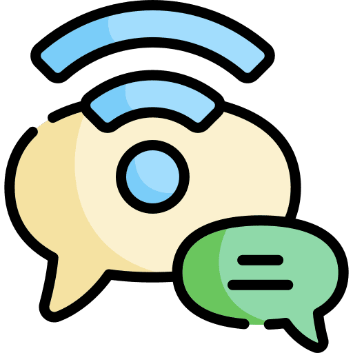 Conversation communication talking wifi icon