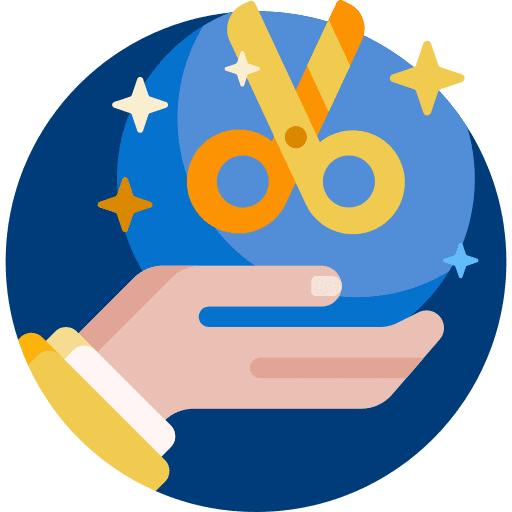 Hairdressing hairdressing hand commerce and shopping icon