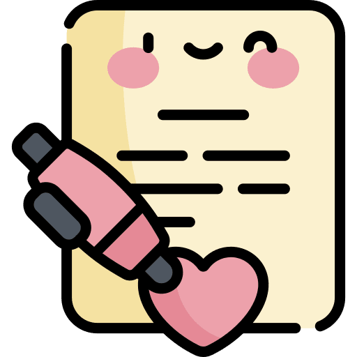 Love letter valentines day pen writing icon