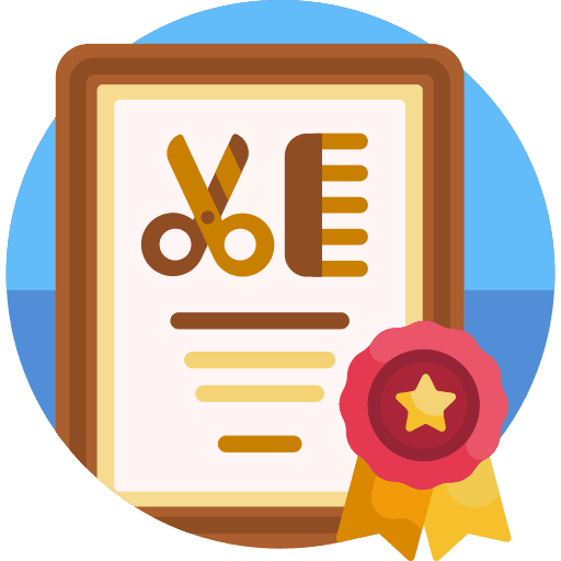 Certificate barbershop commerce hairdresser icon