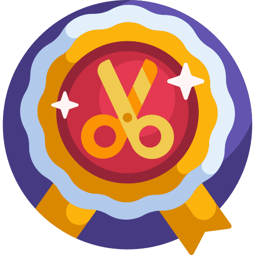 Reward insignia emblem hairdresser icon