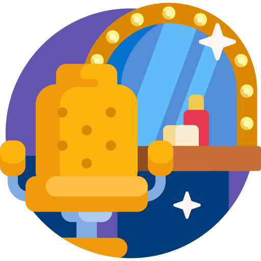 Barber hair salon furniture and household seat icon