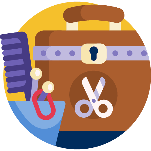 Hairdresser tools hairdresser kit icon