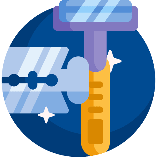 Razor fashion designer blade grooming icon