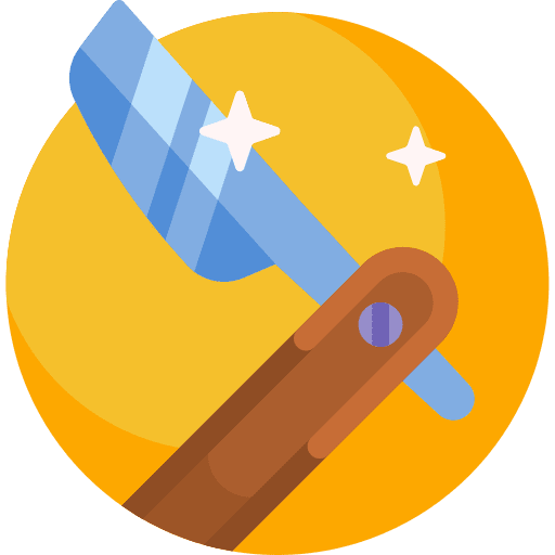 Straight razor barber shop commerce and shopping grooming icon