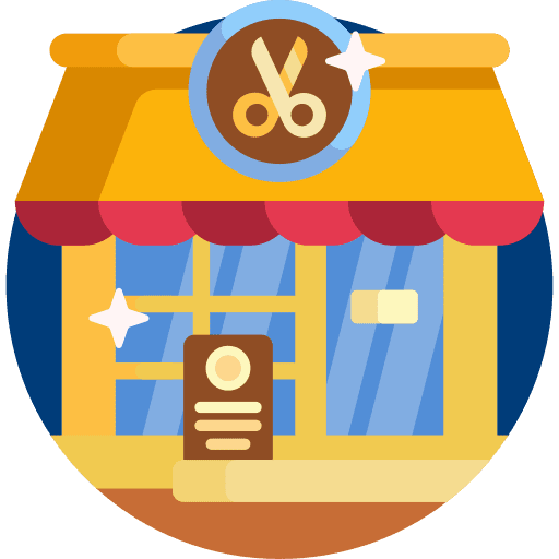 Hair salon commerce commerce and shopping barbershop icon
