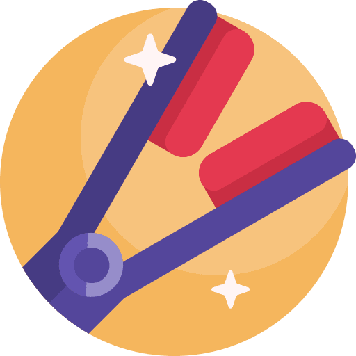 Hair straightener commerce and shopping straightener hair straightener icon