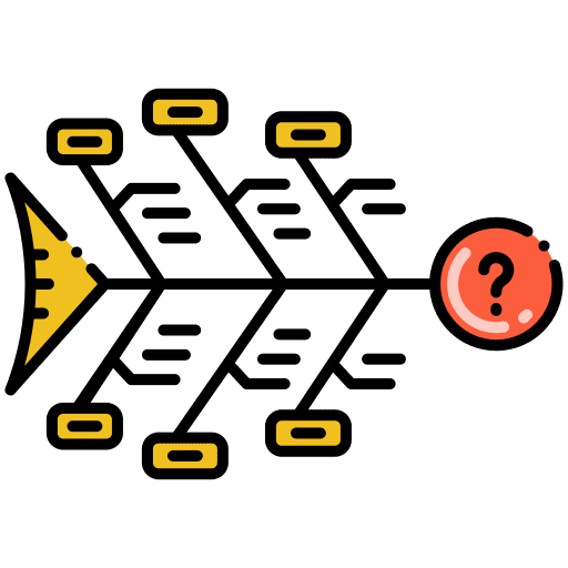 Fishbone fishbone art and design structure icon