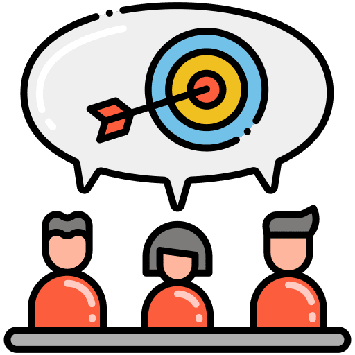 Objective people objective leader icon