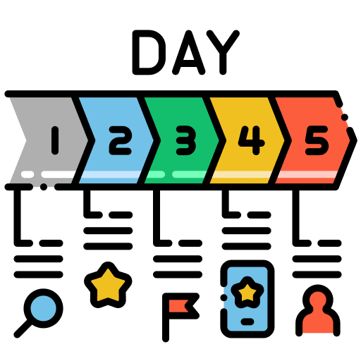 Workflow project files and folders arrows icon