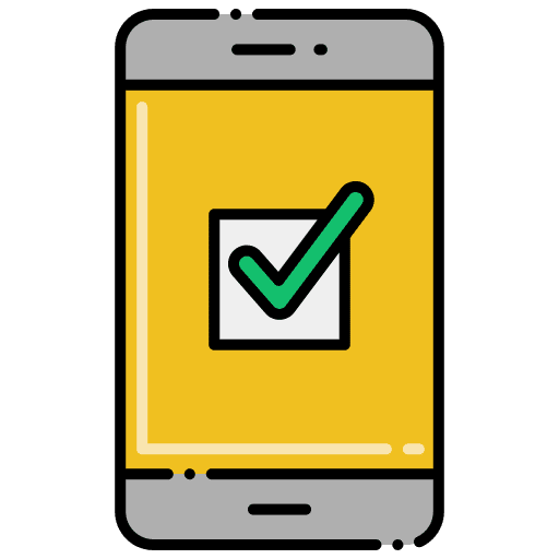 Checkbox online registration technology cellphone icon