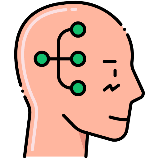 Mind map intelligence mind thought icon