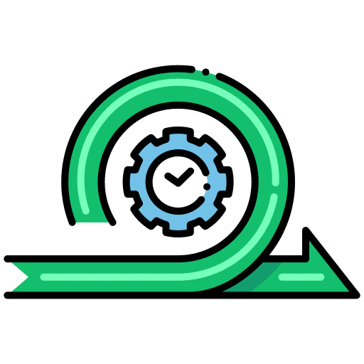 Agile proactive business and finance iteration icon