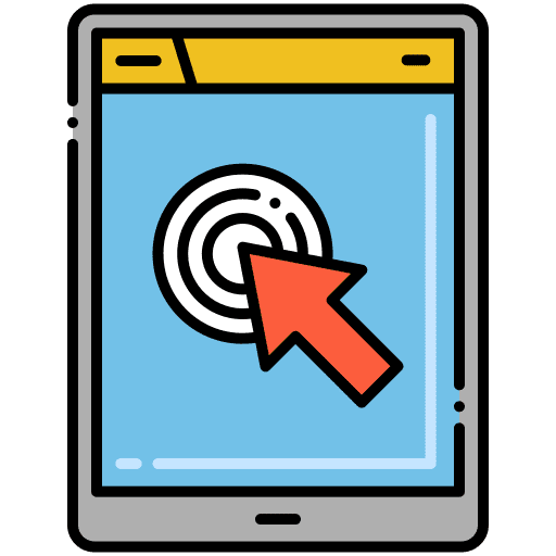 Click computer cellphone tap icon