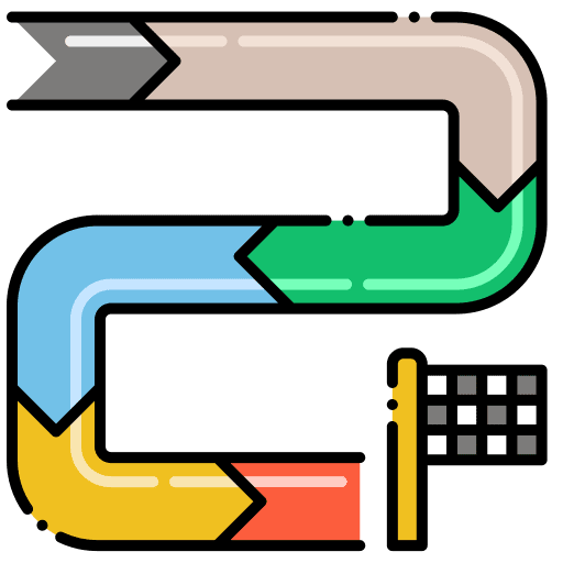 Flowchart analytics networking route icon