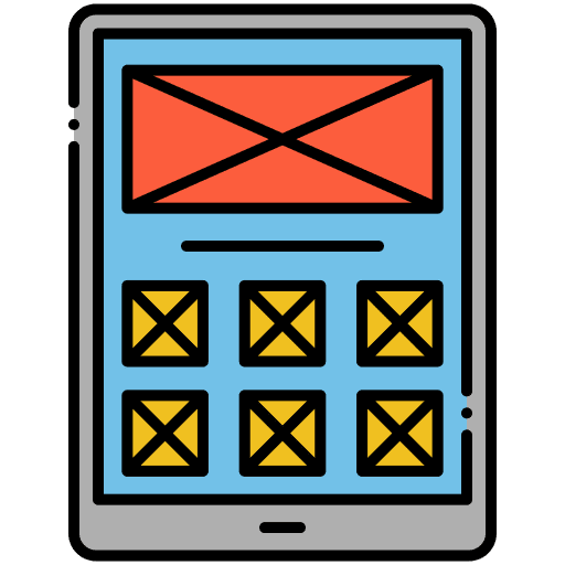 Wireframe browser page edit tools icon