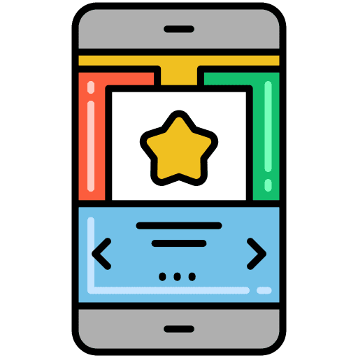 Onboarding text electronics mobile phone icon