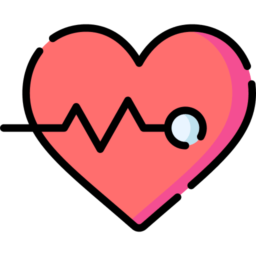 Heart beat healthcare and medical checking heart beat icon