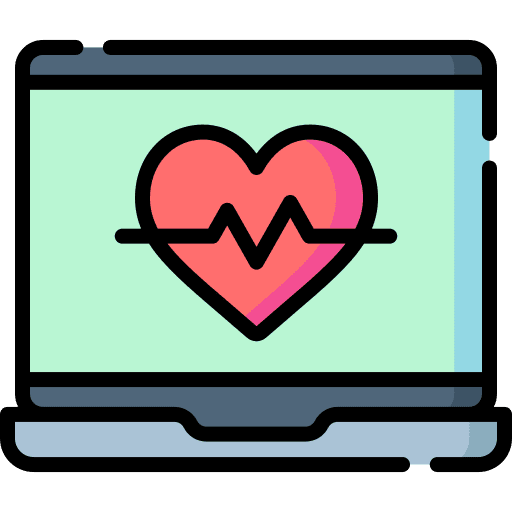 Laptop laptop heart rate pc icon