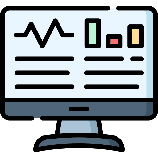 Monitor enhance profit stats icon