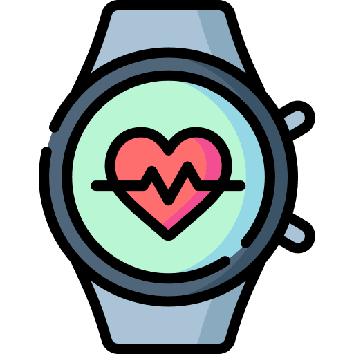 Smartwatch heart rate healthcare and medical sports and competition icon