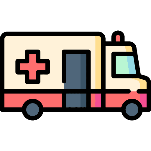 Ambulance medical healthcare and medical ambulance icon