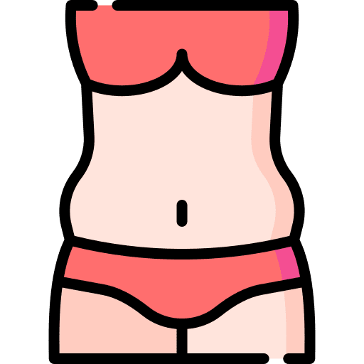 Fat body parts healthcare and medical medical icon