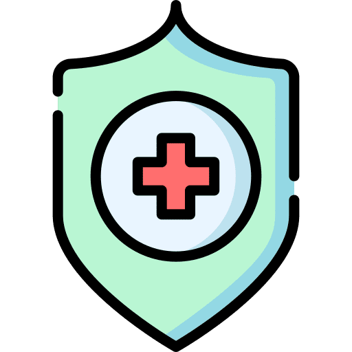 Shield insurance medicine shield icon