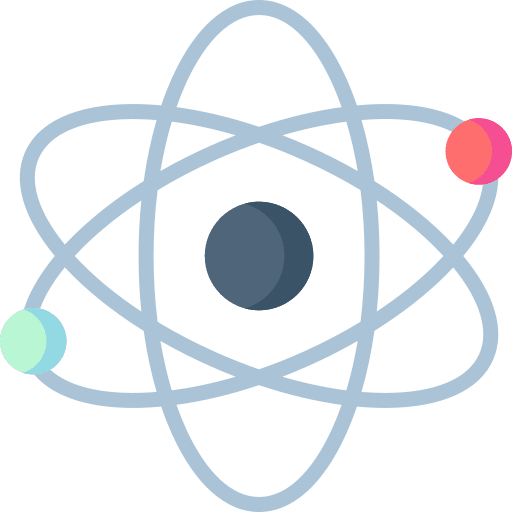 Atom nuclear healthcare and medical science icon
