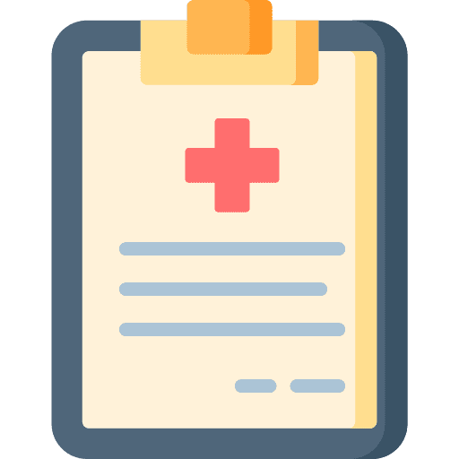 Clinic history security medical file health check icon