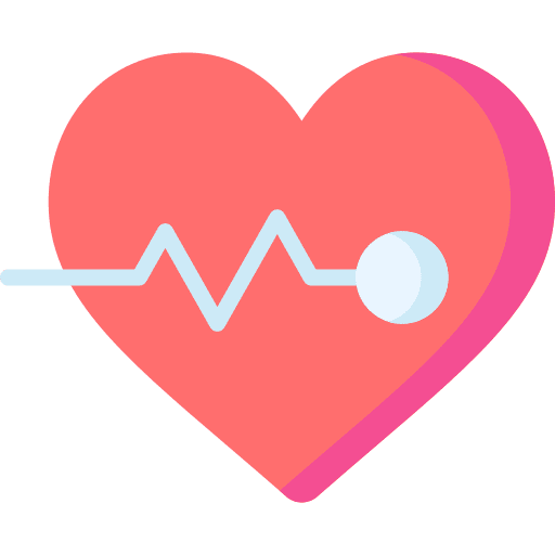 Heart beat checking vital signs health check icon