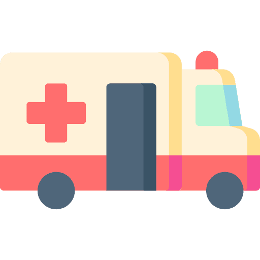 Ambulance transportation medical emergency icon
