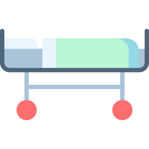 Hospital bed healthcare and medical medical stretcher stretcher icon