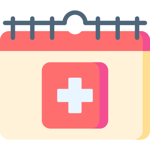 Calendar healthcare and medical hospital appointment icon