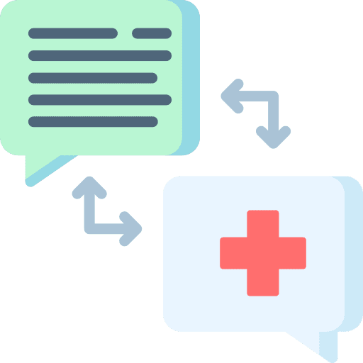 Chat vehicle healthcare and medical cross icon