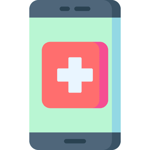 Mobile app healthcare and medical wellness healthcare icon
