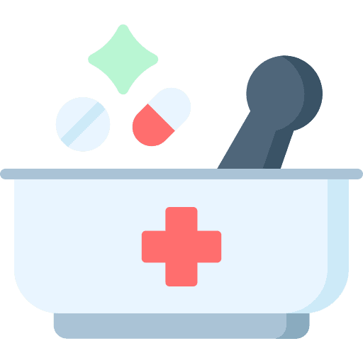 Mortar beauty mortar healthcare and medical icon