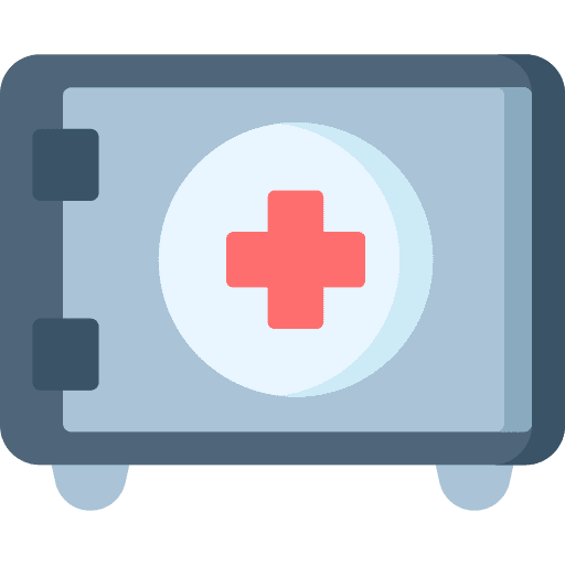 Safebox ambulance transport business icon