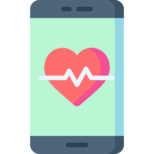Smartphone sport healthcare and medical heart rate icon