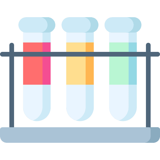 Test tubes healthcare and medical science chemistry icon
