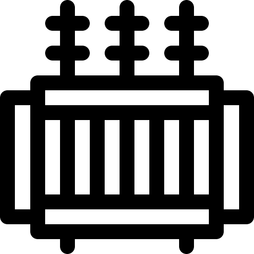 Electrical electronics construction transformer icon