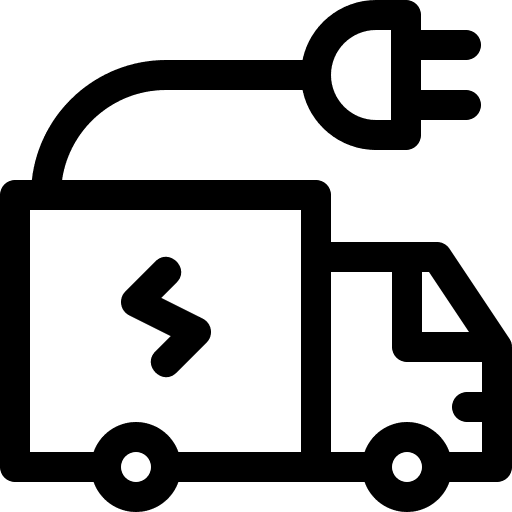 Electricity delivery electronics transportation icon