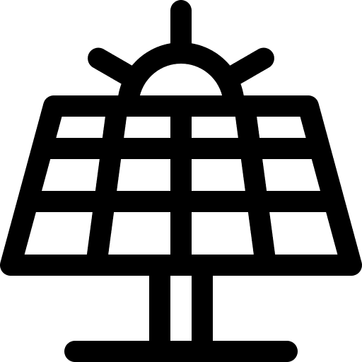 Solar panel solar system ecological solar icon