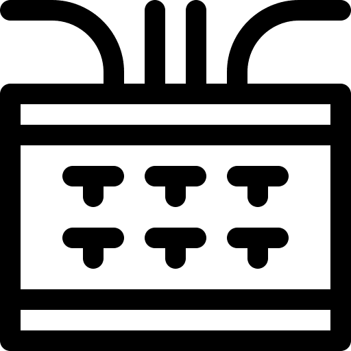 Fuse box electronics power electrical panel icon
