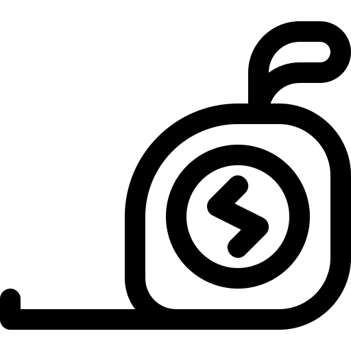 Measuring tape ruler construction and tools measuring tape icon