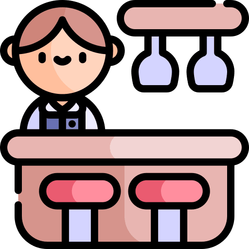 Barman bartender avatar food and restaurant icon