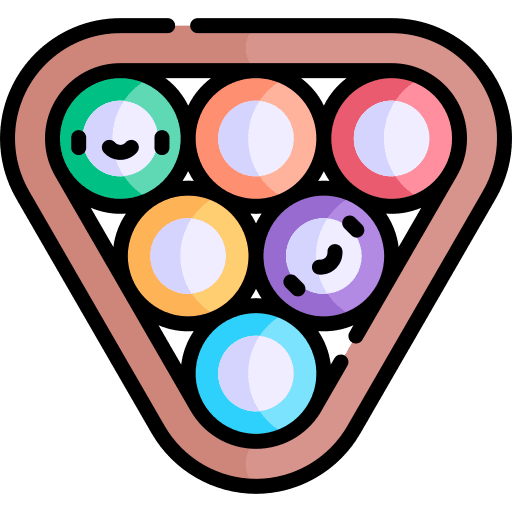 Billiard billiards leisure objects icon