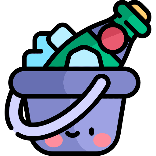 Bucket bucket wine bottle icon