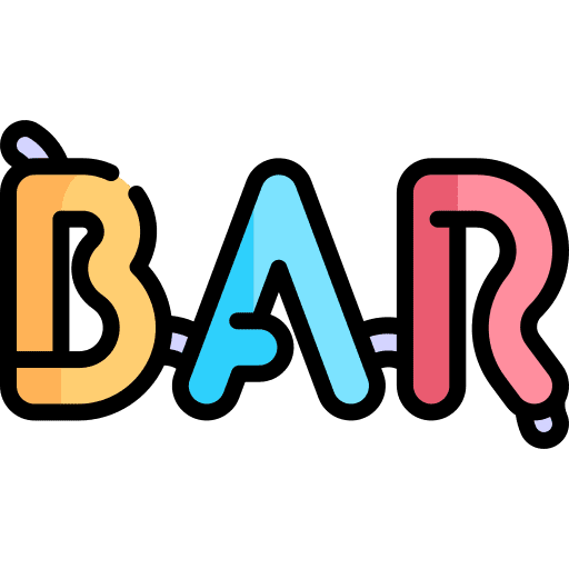 Bar signage neon bar icon