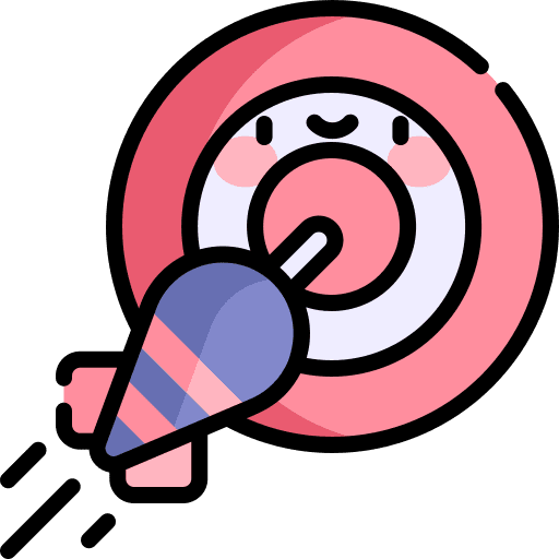 Dart target sports and competition archery icon